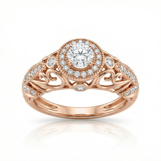 Auksinis žiedas su cirkoniais TUR0034