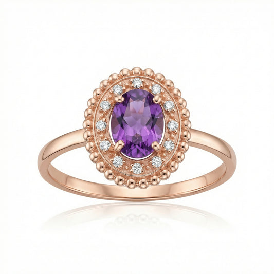 Auksinis žiedas su natūraliais akmenimis ir cirkoniais NAZ104