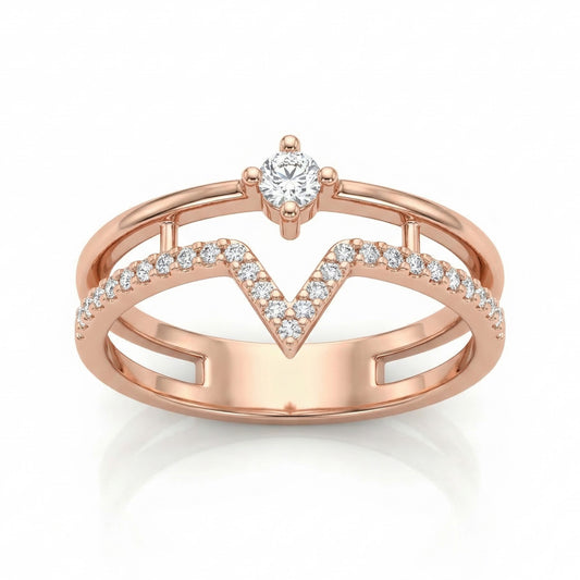 Auksinis žiedas su cirkoniais AUD070