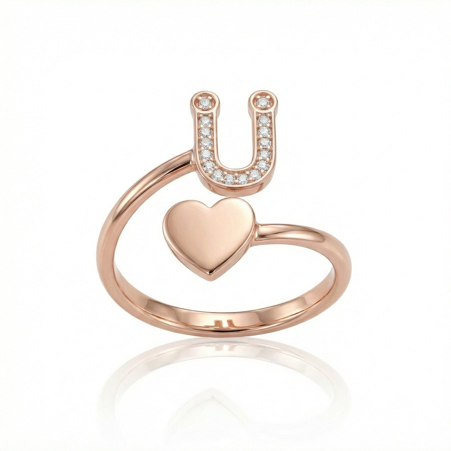 Auksinis „Raidės“ žiedas
