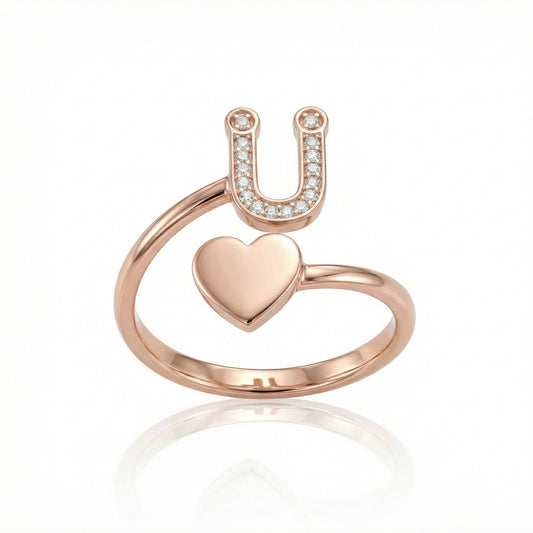 Auksinis „Raidės“ žiedas