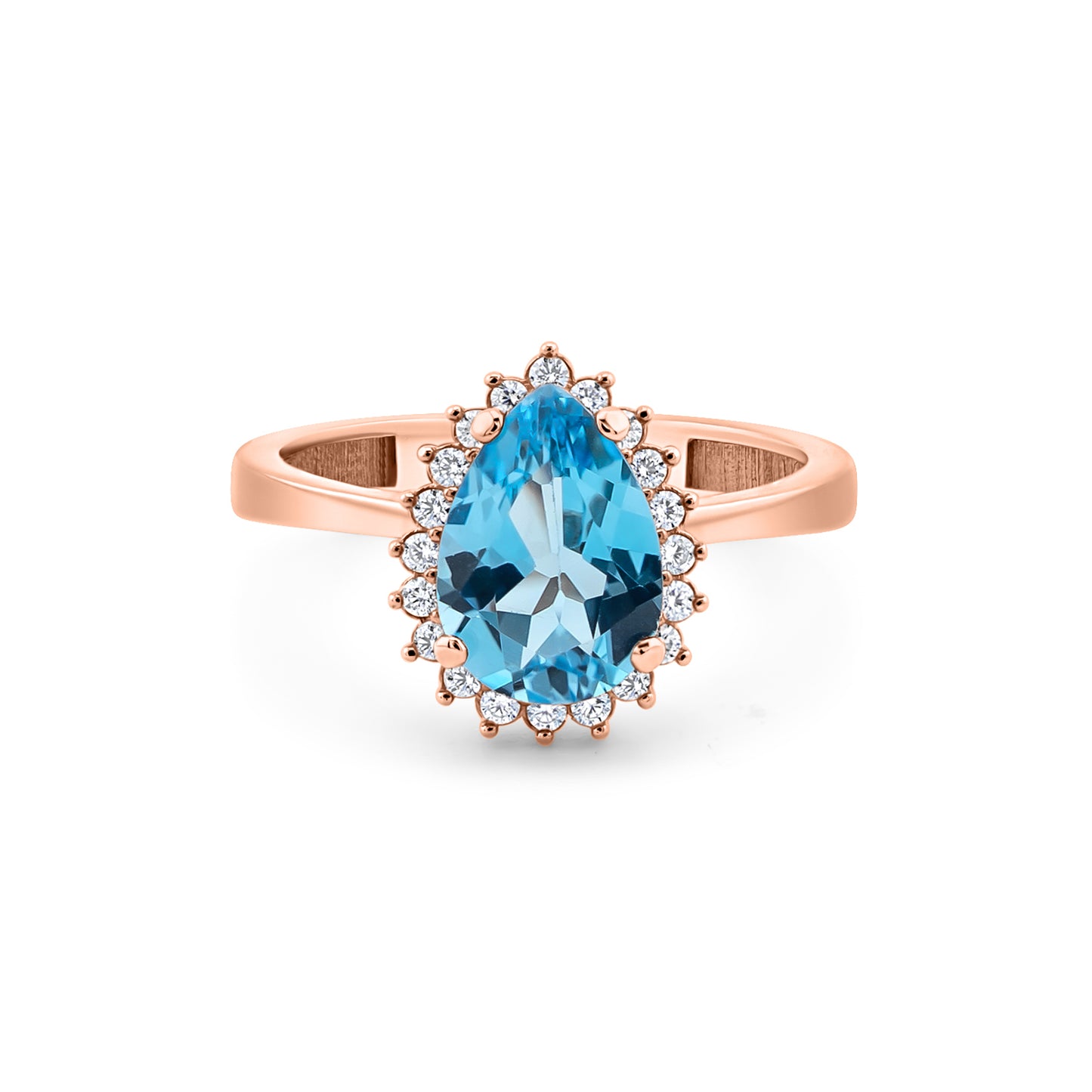 Auksinis žiedas su natūraliais akmenimis ir cirkoniais NAZ101