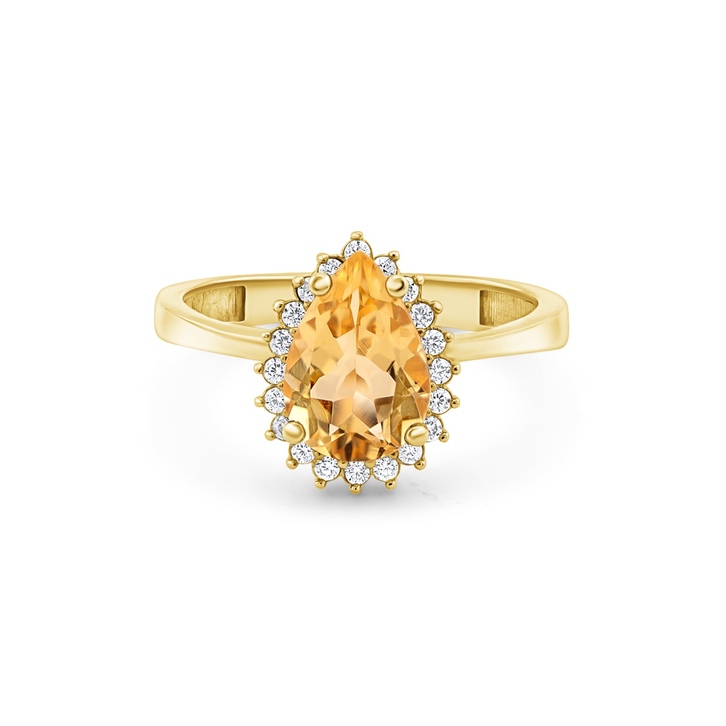 Auksinis žiedas su natūraliais akmenimis ir cirkoniais NAZ101