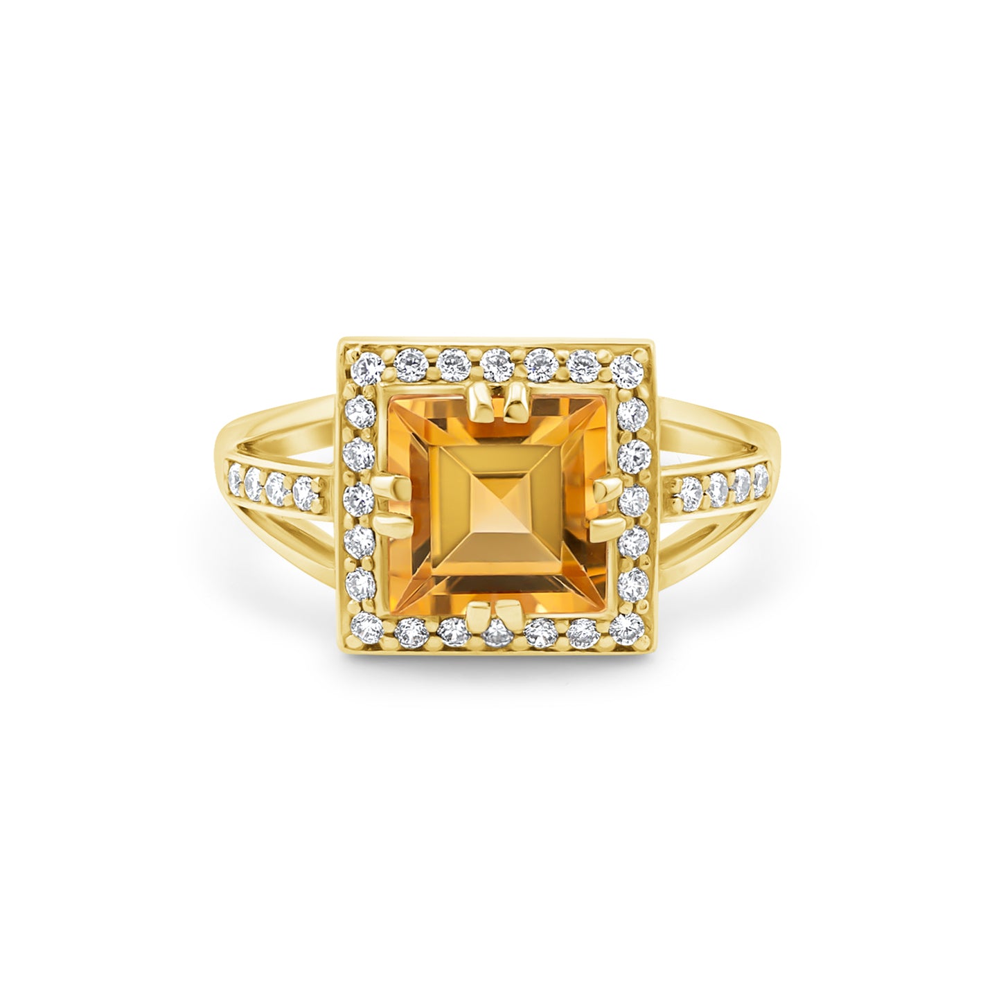 Auksinis žiedas su natūraliais akmenimis ir cirkoniais NAZ106