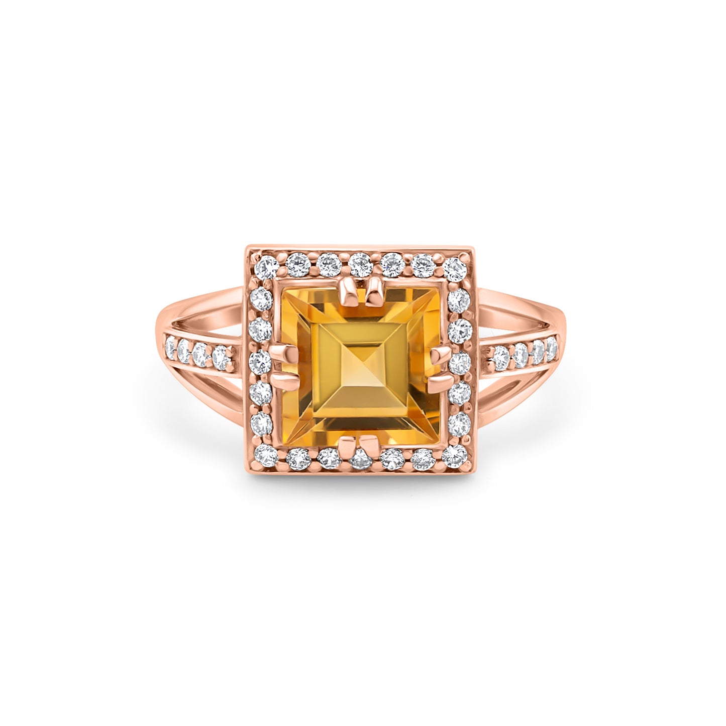 Auksinis žiedas su natūraliais akmenimis ir cirkoniais NAZ106