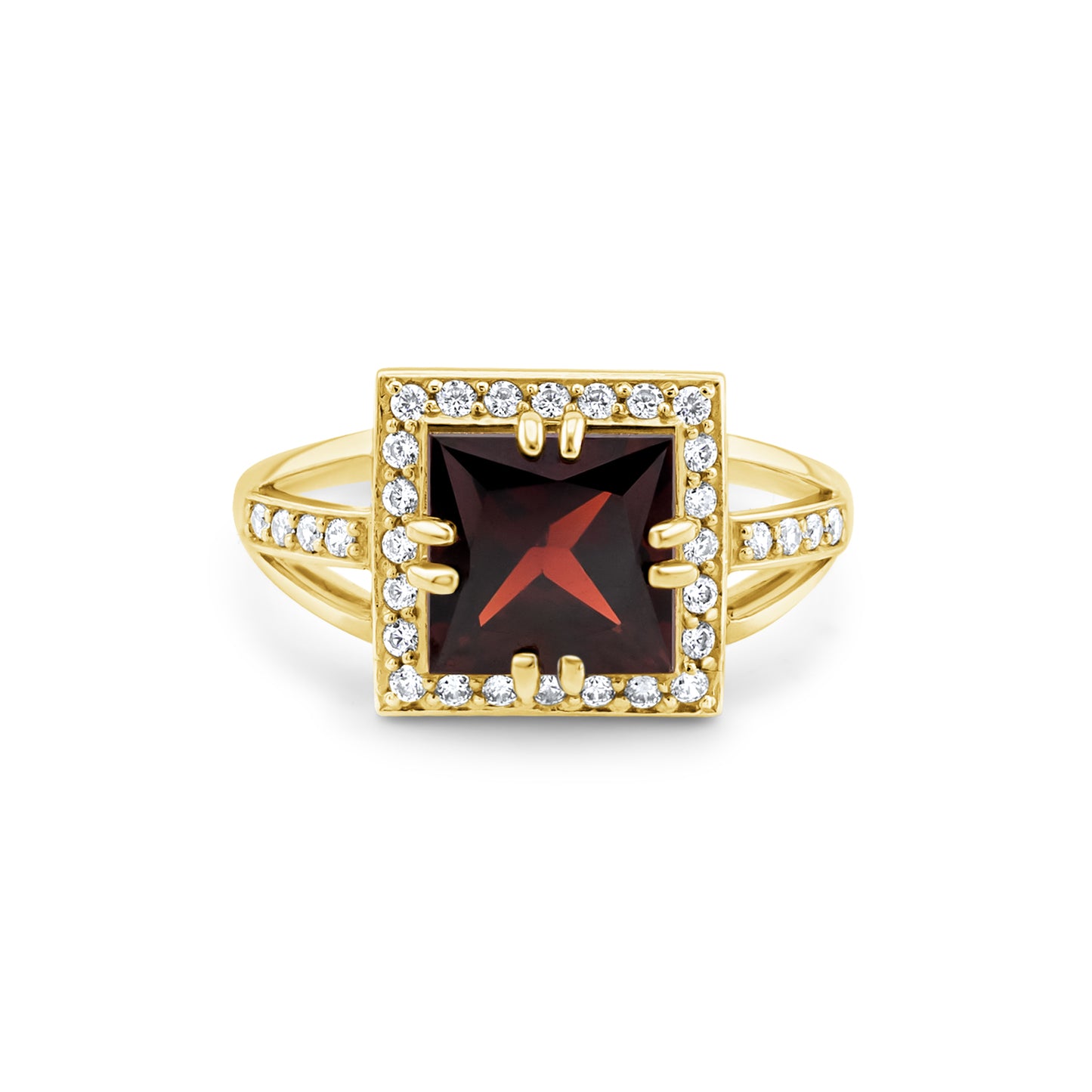 Auksinis žiedas su natūraliais akmenimis ir cirkoniais NAZ106