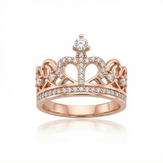 Auksinis žiedas "Karūna" DMZ117