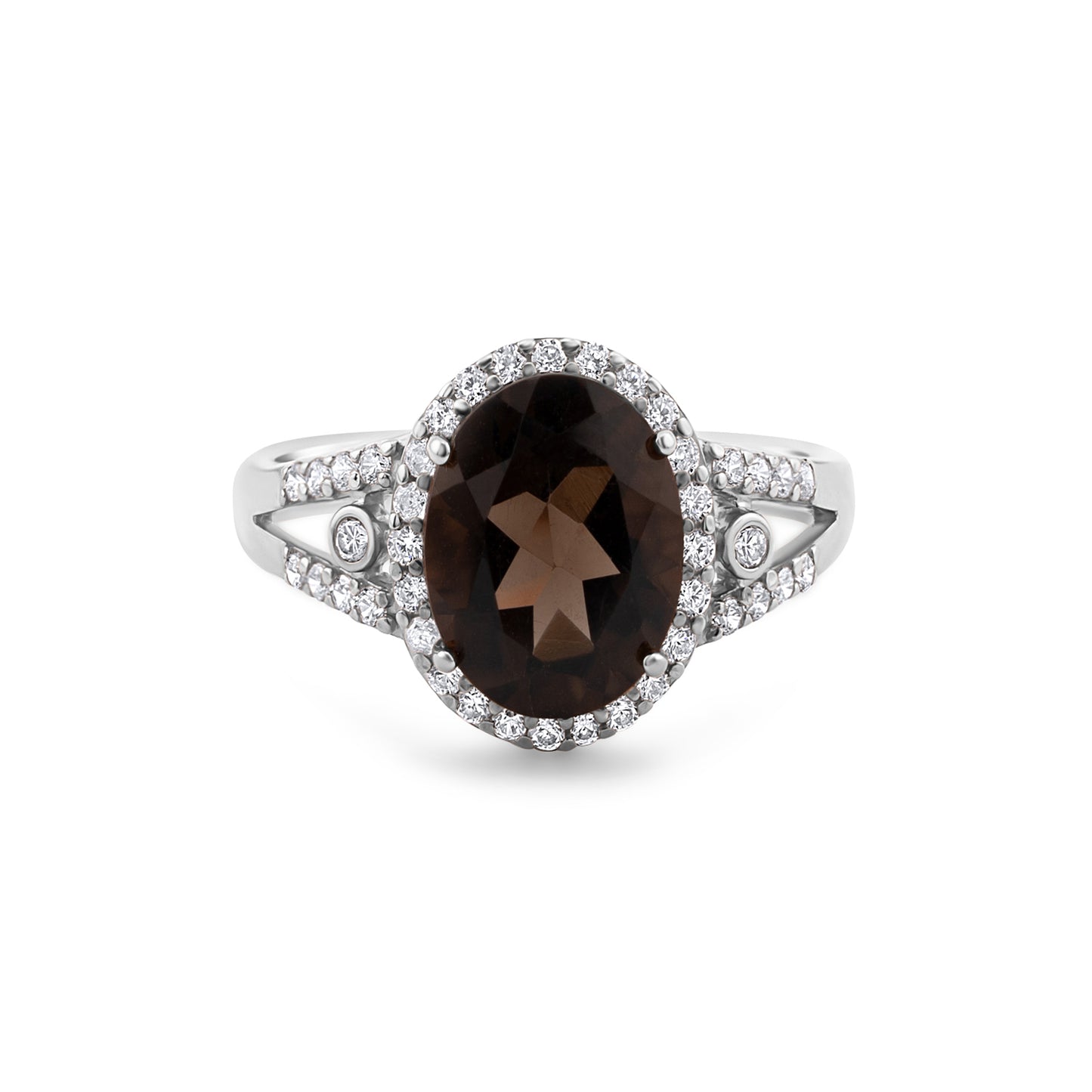 Auksinis žiedas su natūraliais akmenimis ir cirkoniais NAZ103