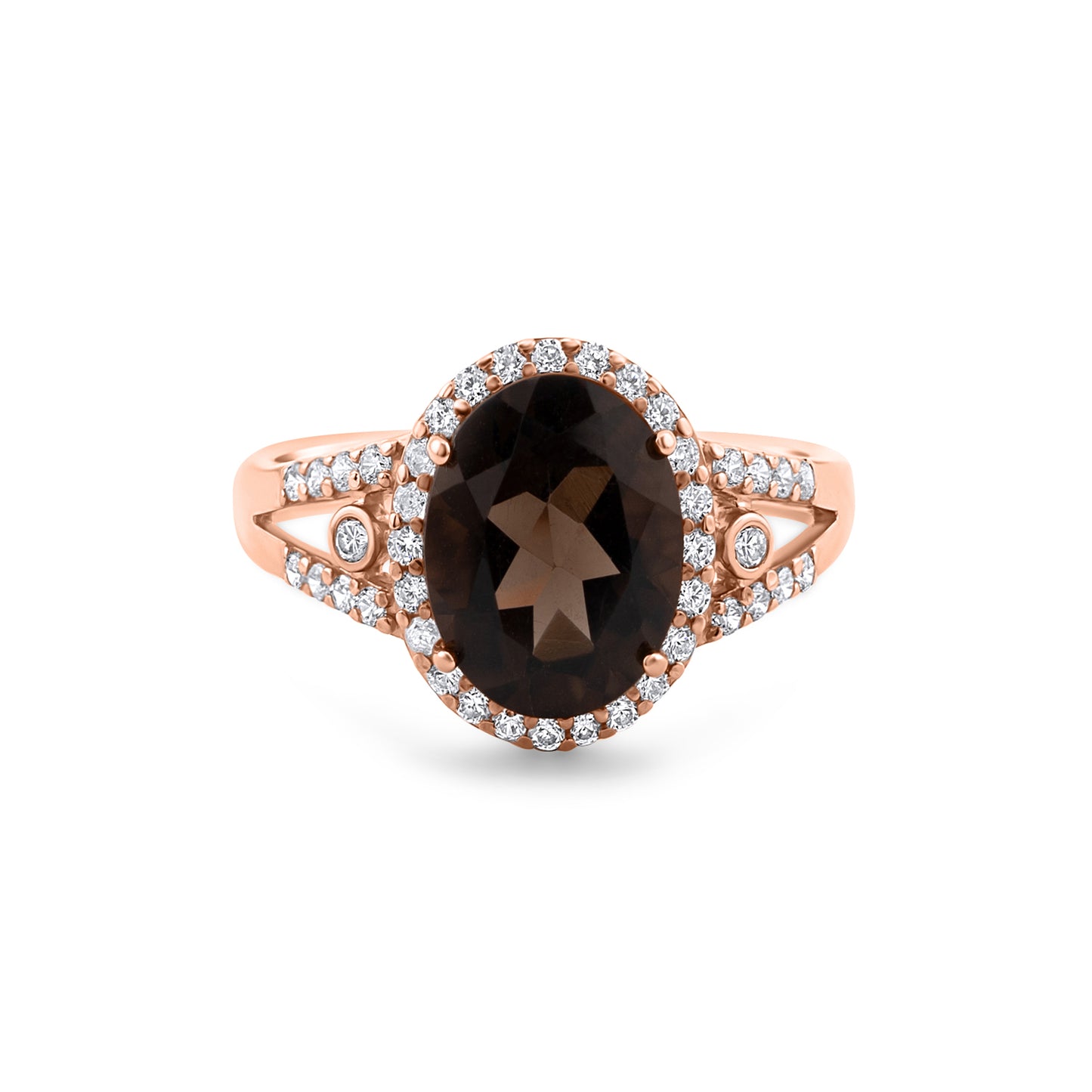 Auksinis žiedas su natūraliais akmenimis ir cirkoniais NAZ103