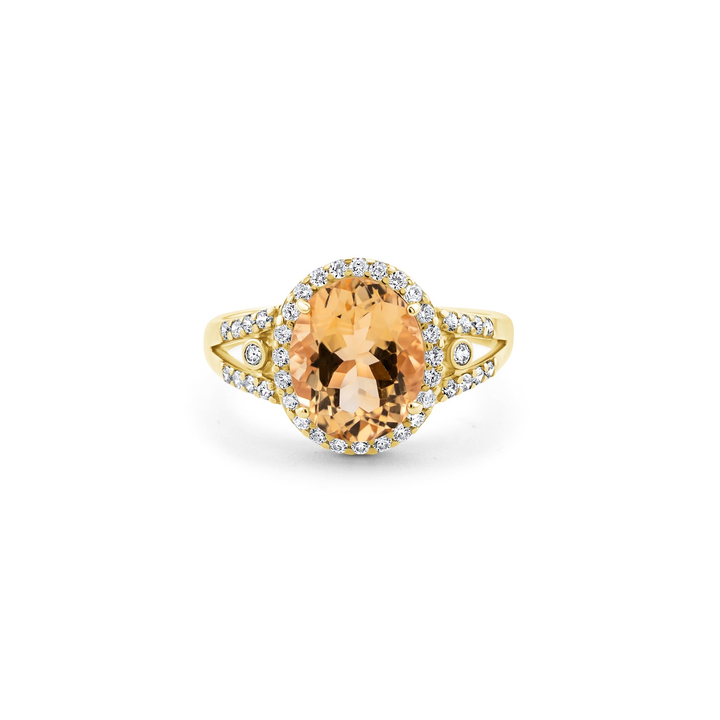 Auksinis žiedas su natūraliais akmenimis ir cirkoniais NAZ103