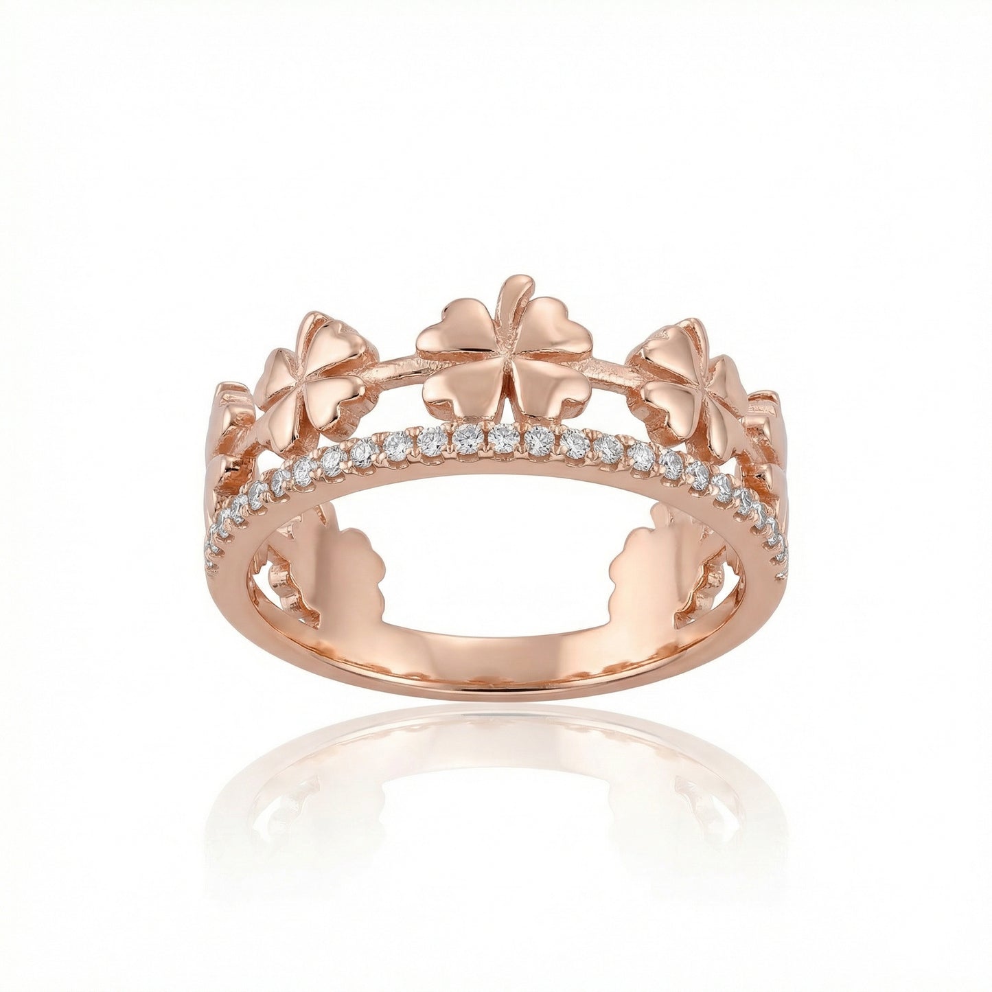 Auksinis žiedas su cirkoniais PMZ100