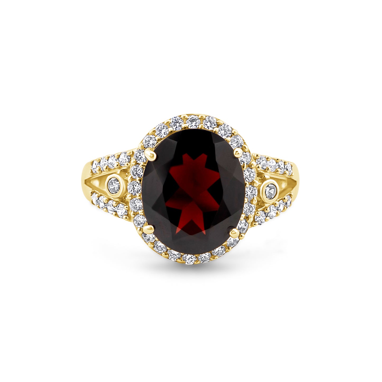 Auksinis žiedas su natūraliais akmenimis ir cirkoniais NAZ103