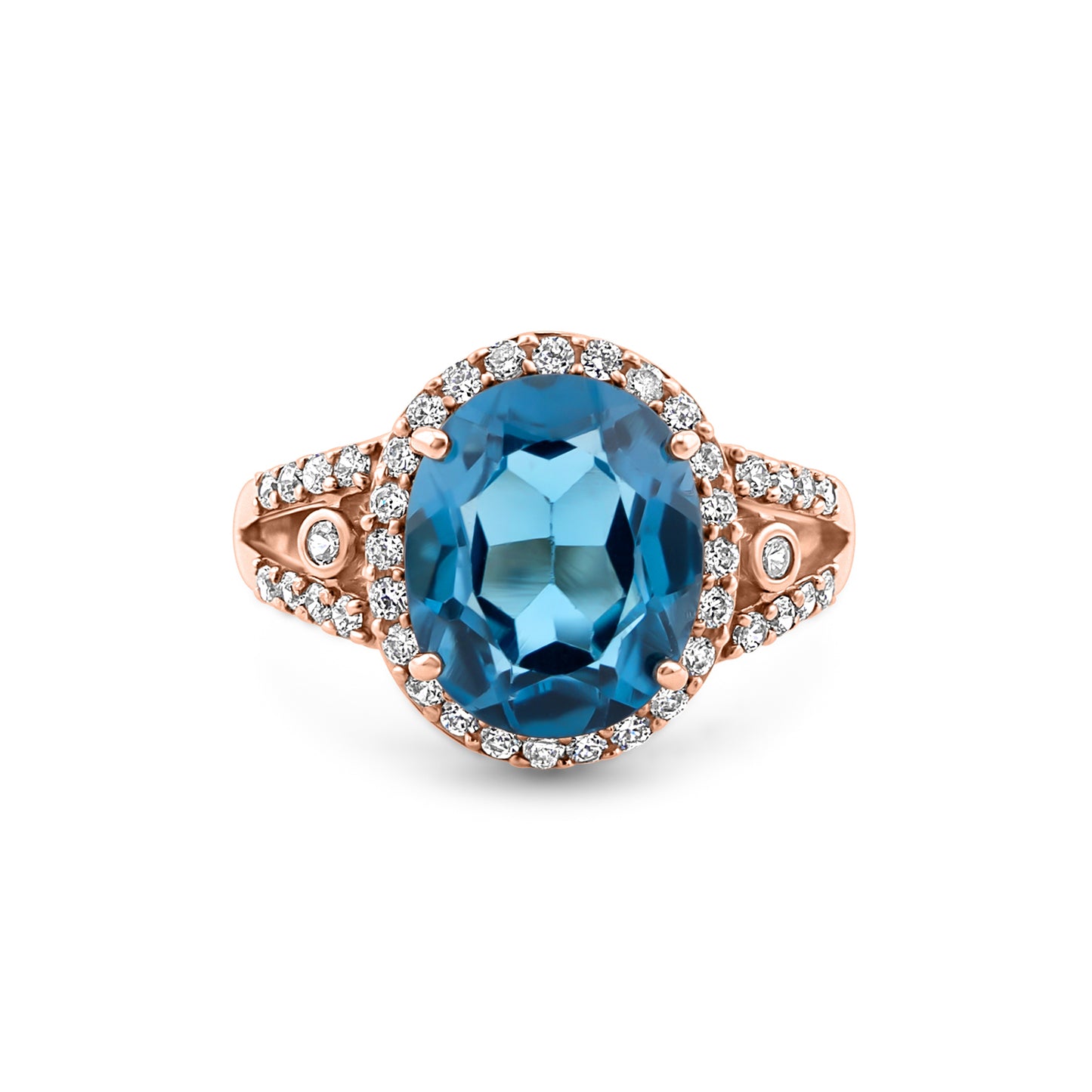 Auksinis žiedas su natūraliais akmenimis ir cirkoniais NAZ103