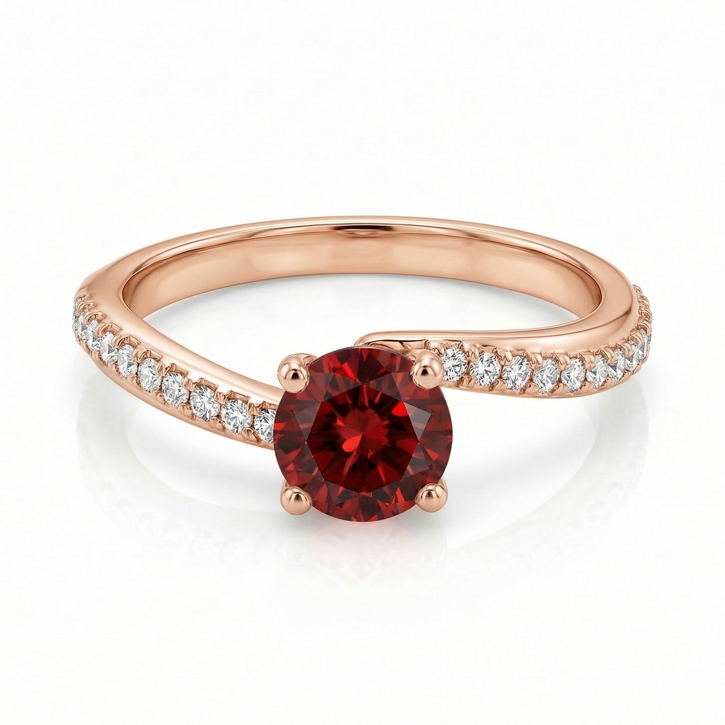 Auksinis žiedas su natūraliais akmenimis ir cirkoniais NAZ113