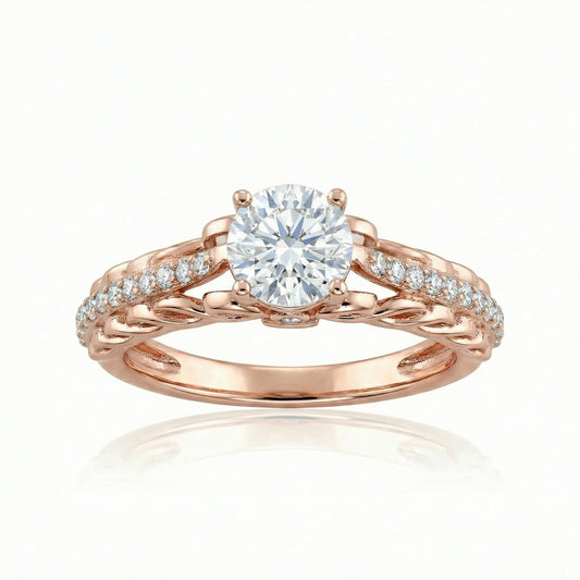 Auksinis žiedas su cirkoniais ZUR0005