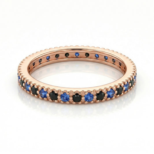 Auksinis žiedas su spalvotais cirkoniais AUD0035