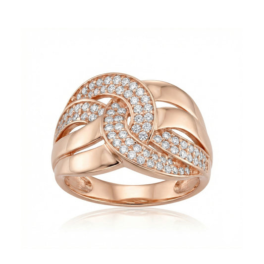 Auksinis žiedas su cirkoniais AUD008