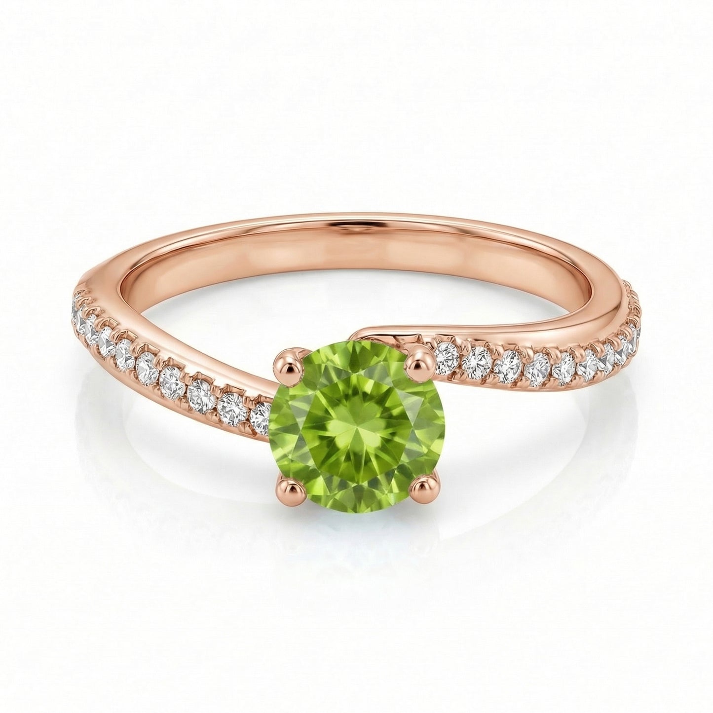 Auksinis žiedas su natūraliais akmenimis ir cirkoniais NAZ113