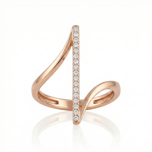 Auksinis žiedas su cirkoniais PMZ118