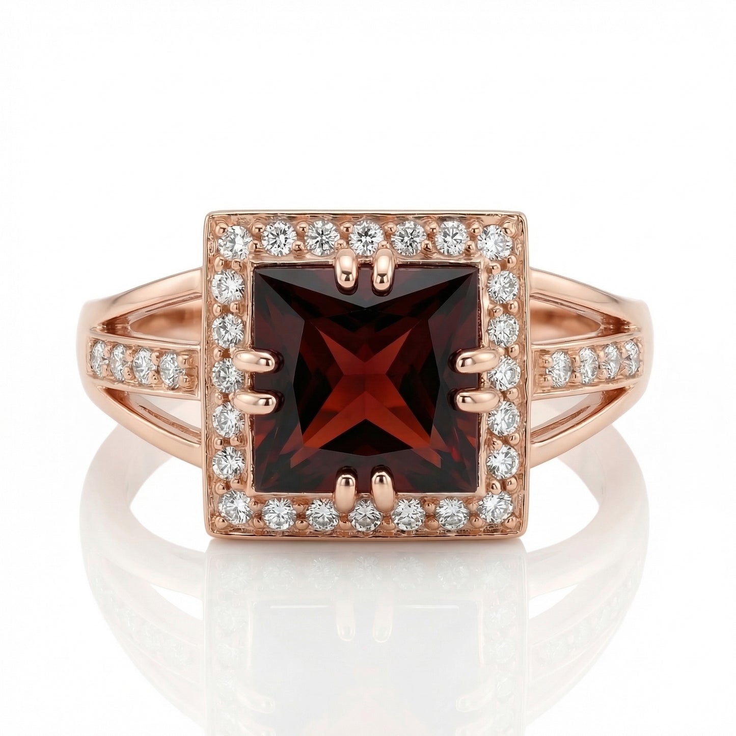 Auksinis žiedas su natūraliais akmenimis ir cirkoniais NAZ106