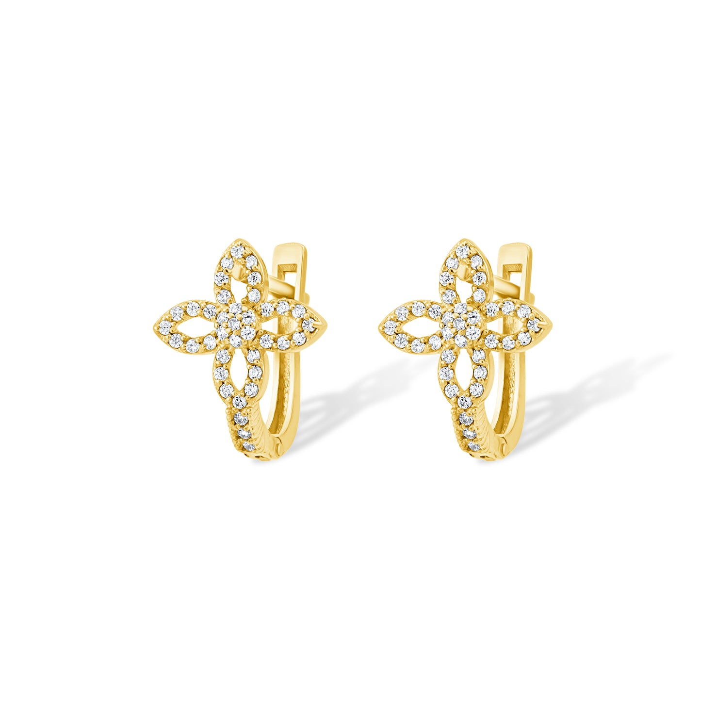 Auksiniai auskarai gėlės formos AUM162