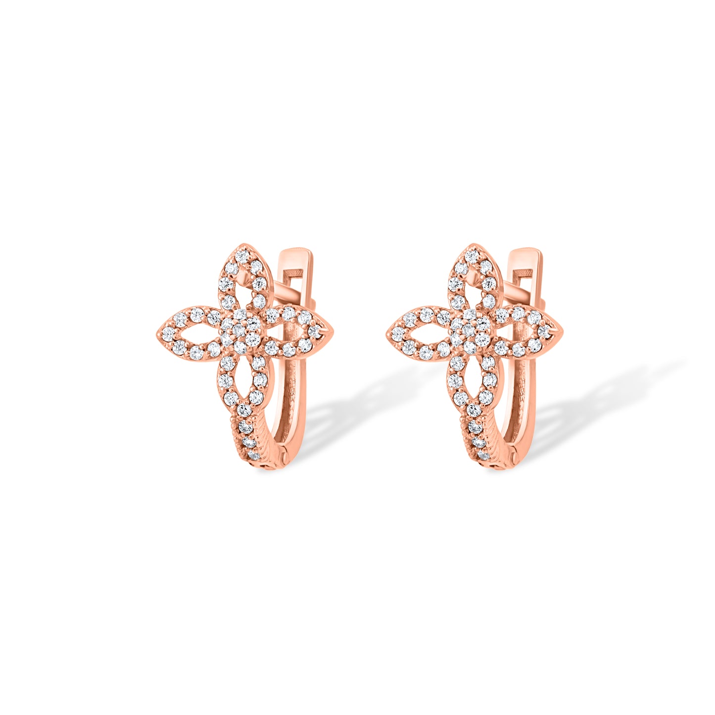 Auksiniai auskarai gėlės formos AUM162