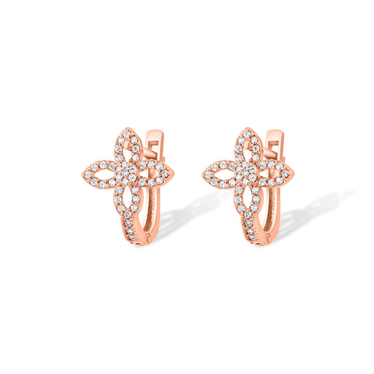 Auksiniai auskarai gėlės formos AUM162