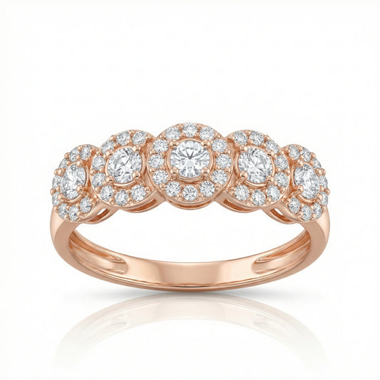 Auksinis žiedas su cirkoniais AA15