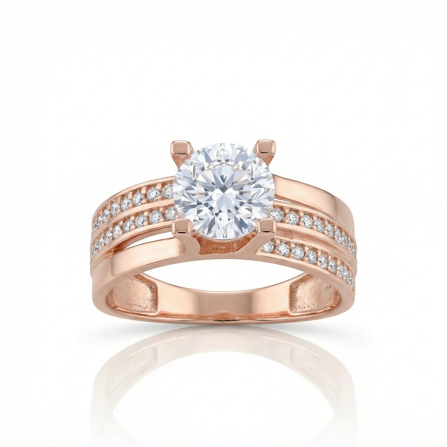 Auksinis žiedas su cirkoniais AUD0023