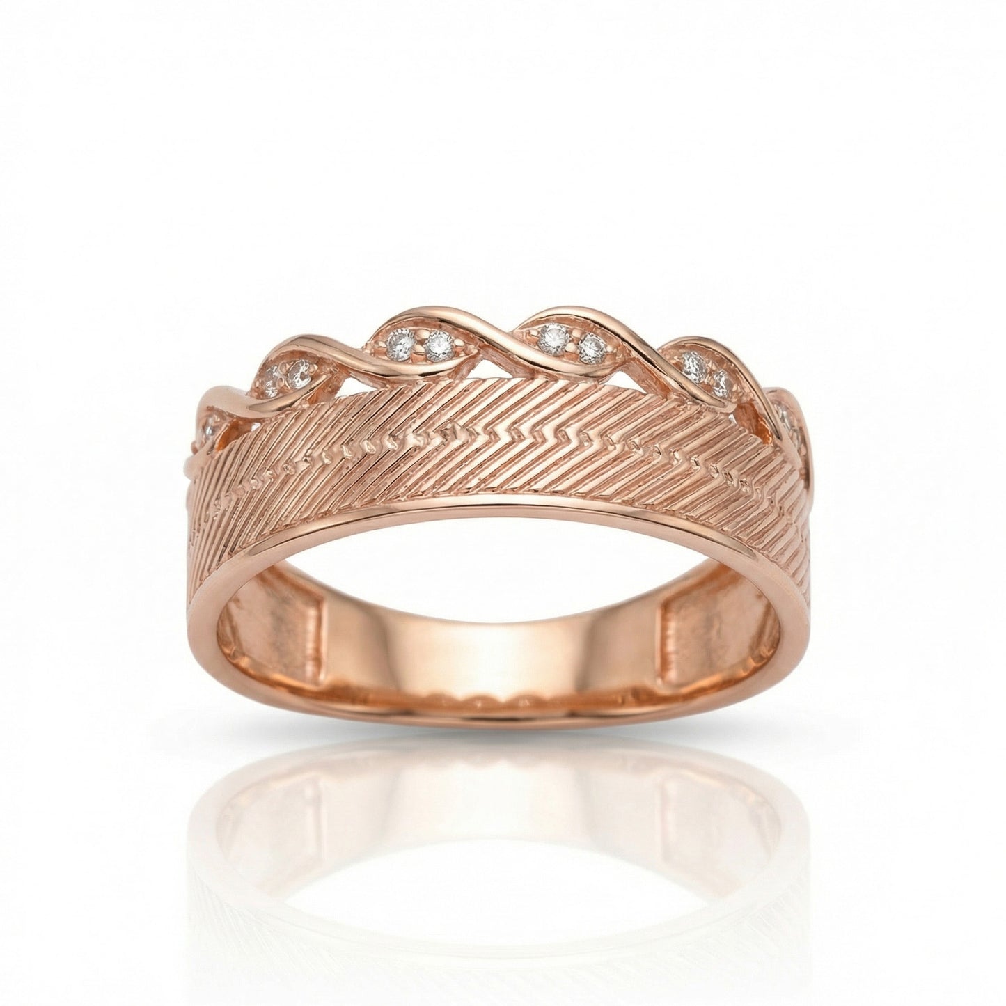 Auksinis žiedas su cirkoniais AUD037