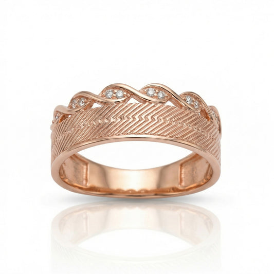 Auksinis žiedas su cirkoniais AUD037