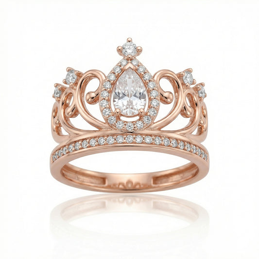 Auksinis „Karūnos“ žiedas AUD041