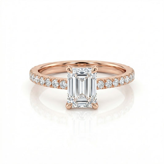 Auksinis „Cushion“ žiedas AUD064