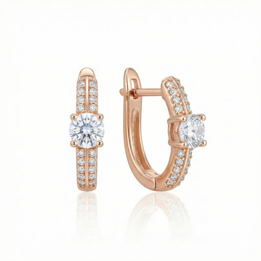 Auksiniai auskarai su cirkoniais AUM127