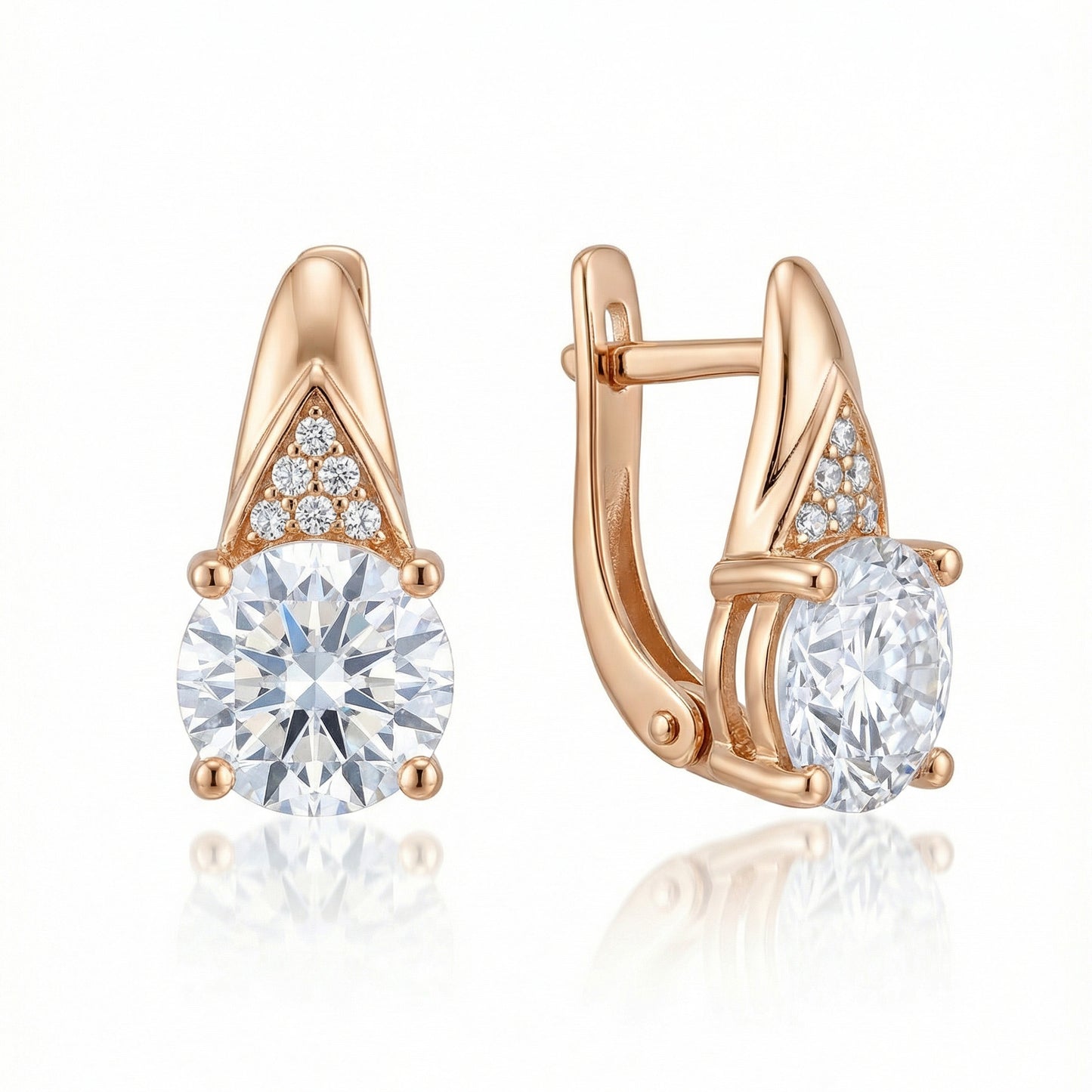 Auksiniai auskarai su cirkoniais AUM133