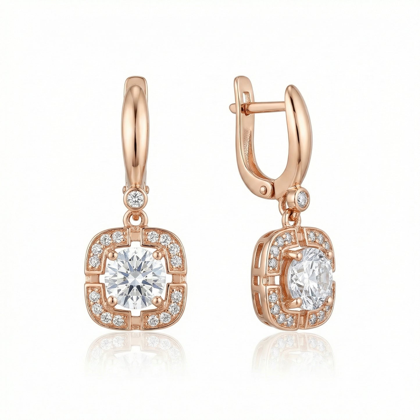 Auksiniai auskarai su cirkoniais AUM135