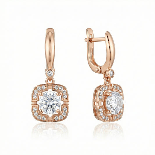 Auksiniai auskarai su cirkoniais AUM135