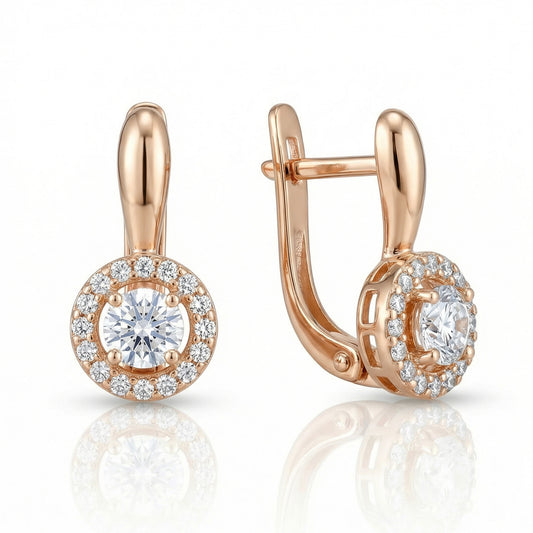 Apvalūs auksiniai auskarai AUM137