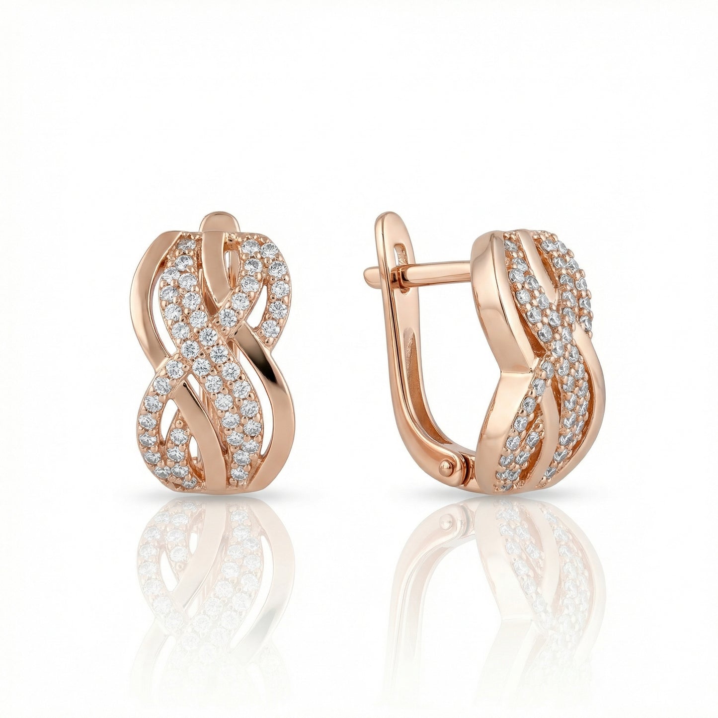 Auksiniai auskarai su cirkoniais AUM178