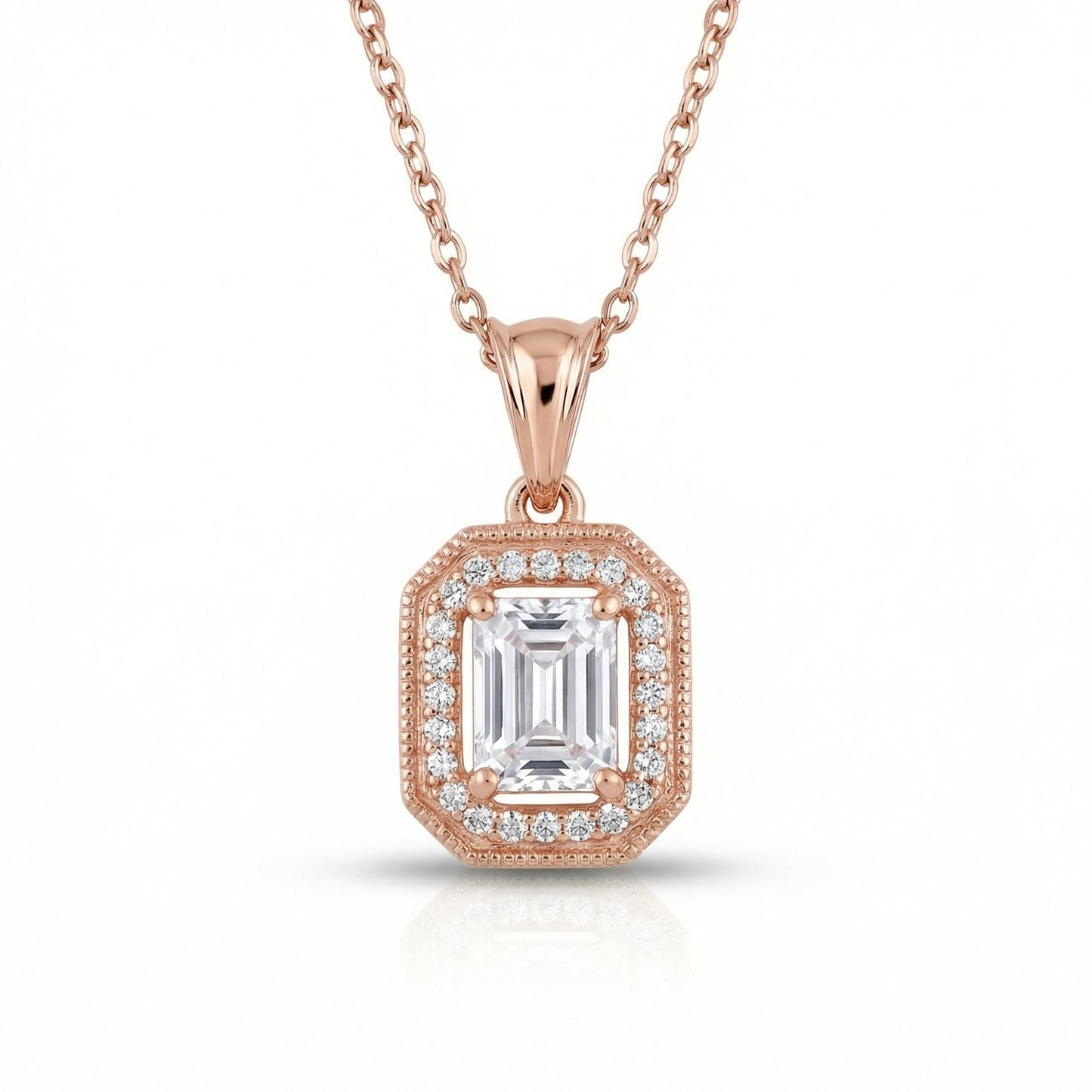 Stačiakampio formos auksinis pakabukas „Art Deco“ PA0048