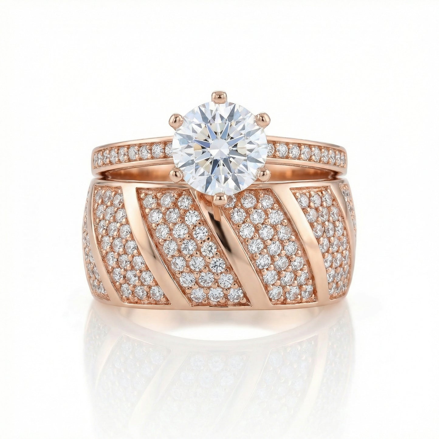 Auksinis žiedas su cirkoniais DMZ103