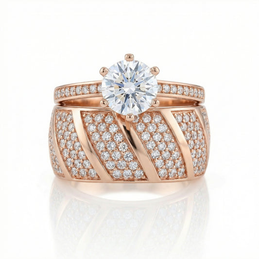 Auksinis žiedas su cirkoniais DMZ103