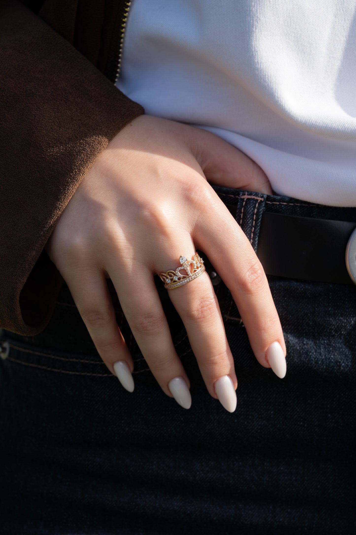 Auksinis žiedas "Karūna" DMZ117