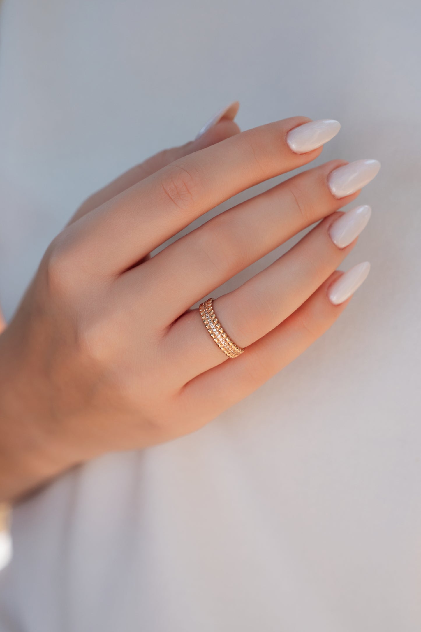 Auksinis žiedas juostelė PMZ143