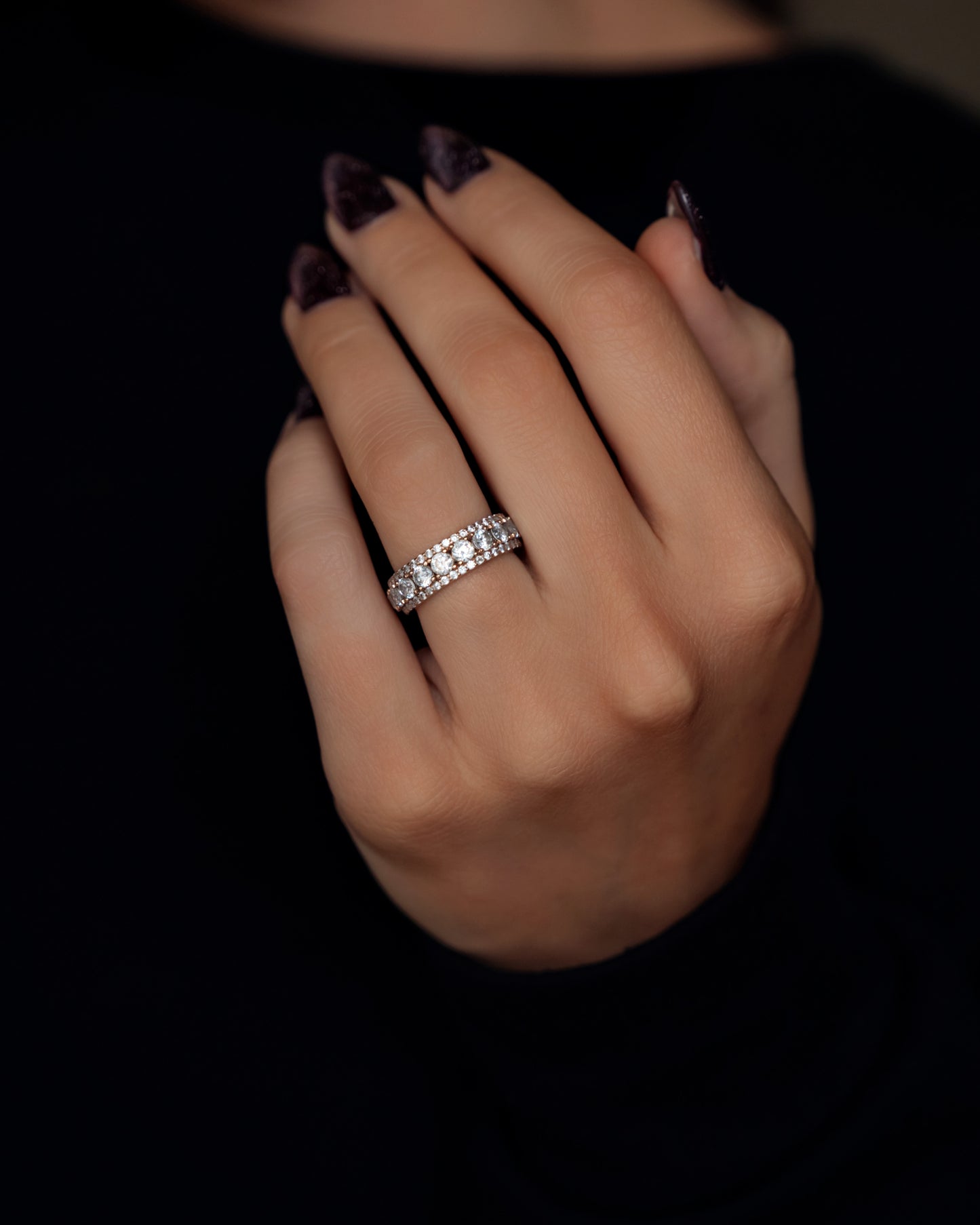 Auksinis žiedas su cirkoniais BUA016