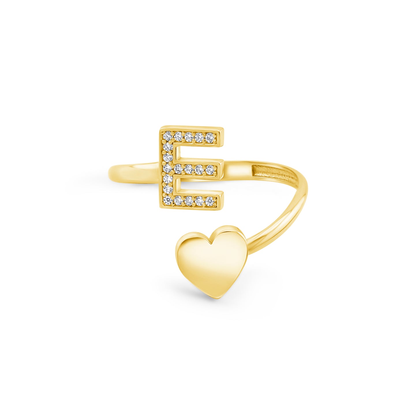 Auksinis „Raidės“ žiedas