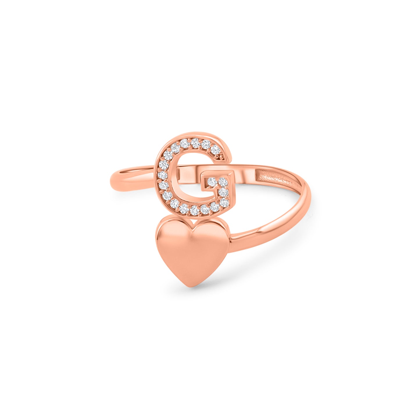 Auksinis „Raidės“ žiedas