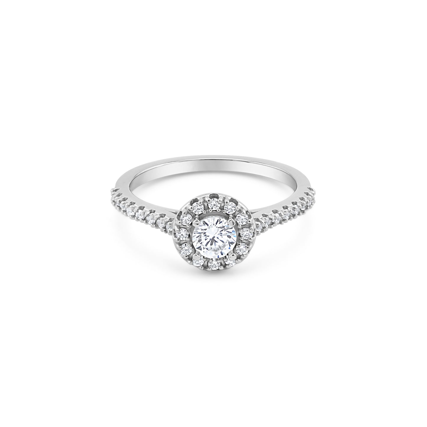 Auksinis žiedas „Round Halo“