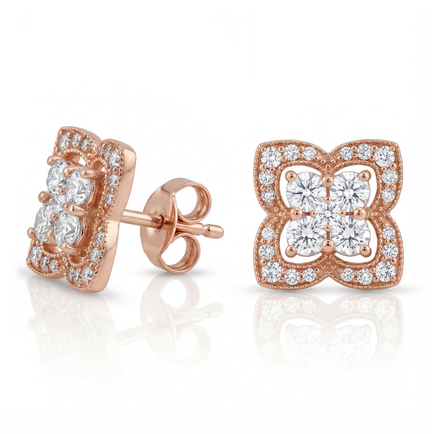 Auksiniai auskarai su cirkoniais TUA0033