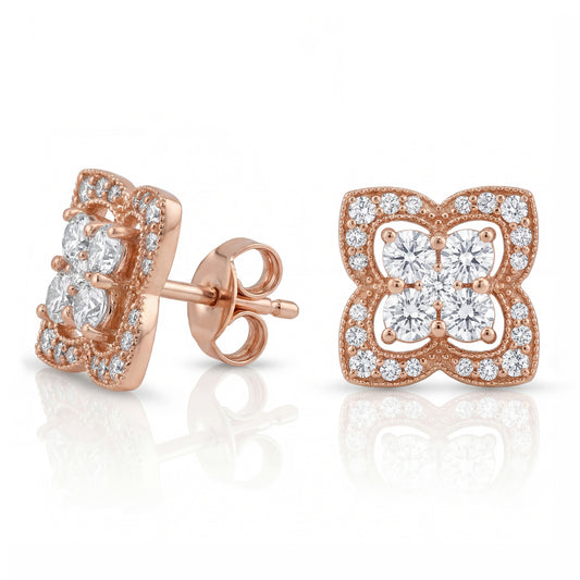 Auksiniai auskarai su cirkoniais TUA0033